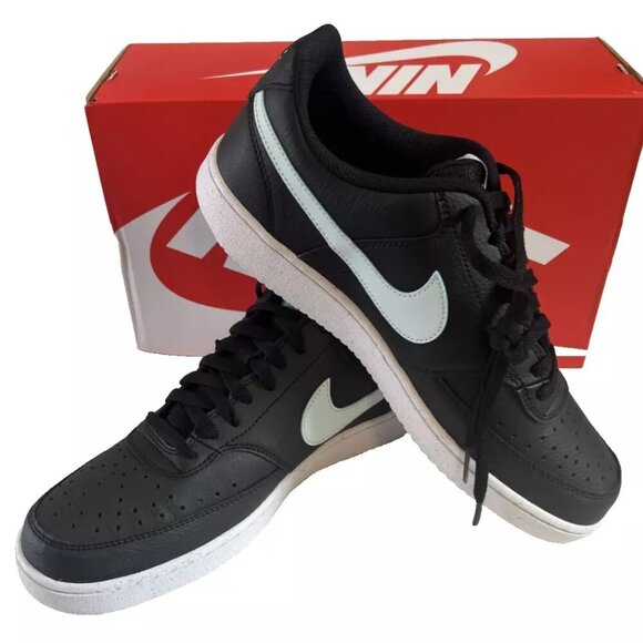 NEW NIKE Court Vision Lo NN Black / Glacier Blue - White Men's US 11 DH2987-006 - Picture 1 of 6